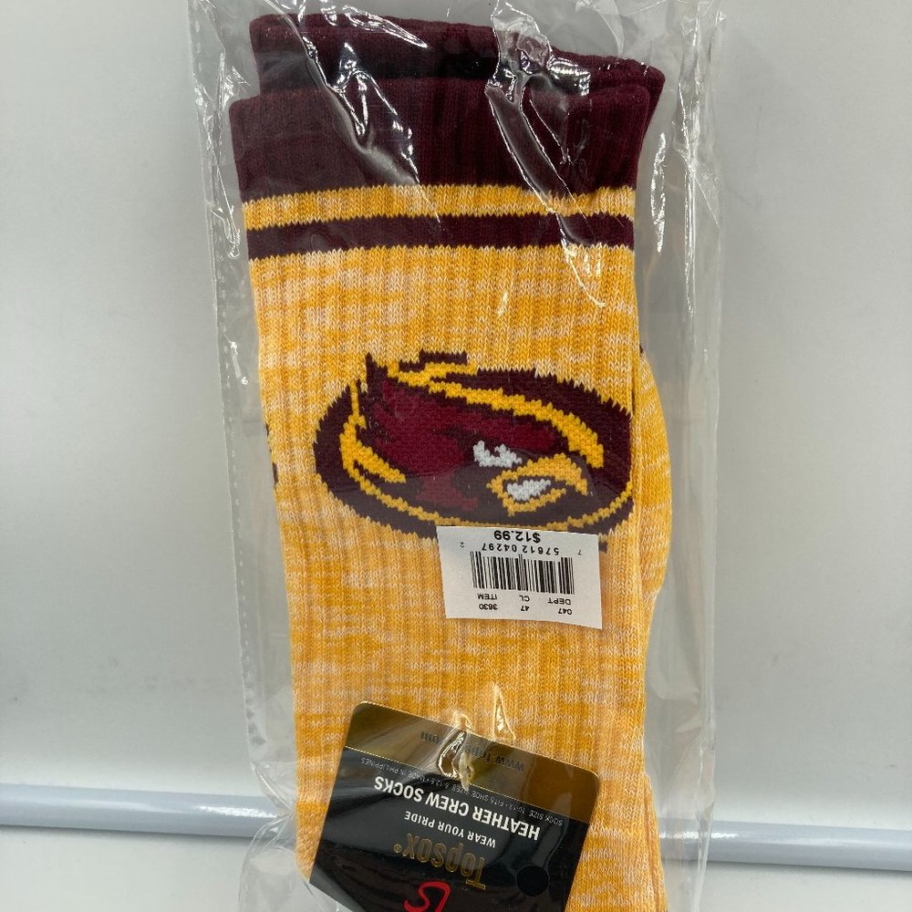 Topsox Wear Your Pride Iowa State Heather Crew Socks